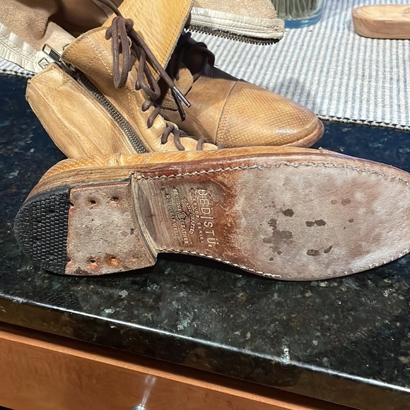 Bed sty handcrafted leather boots size 7 - Picture 3 of 3
